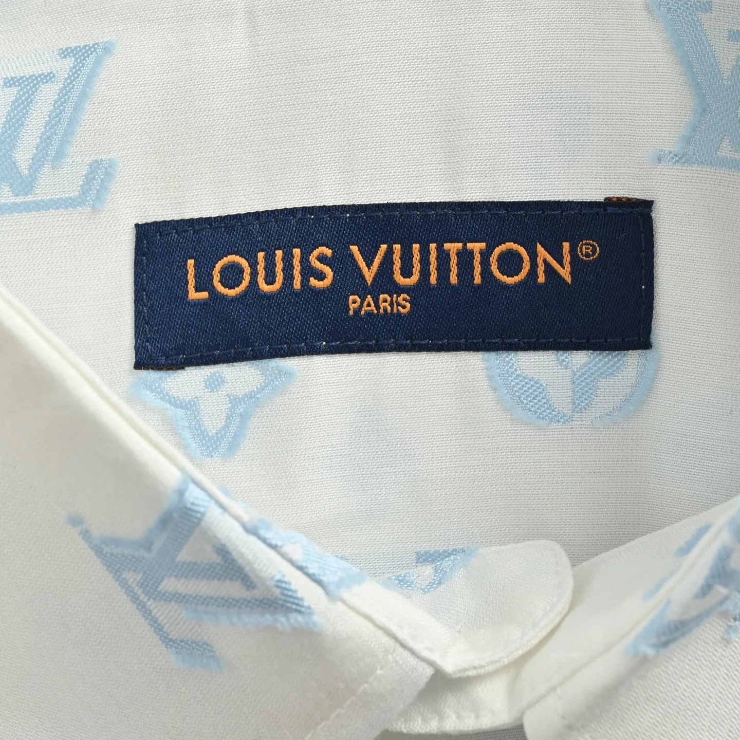 Louis Vuitton/Louis Vuitton 25ss jacquard all-over printed presbyopia short-sleeved shirt